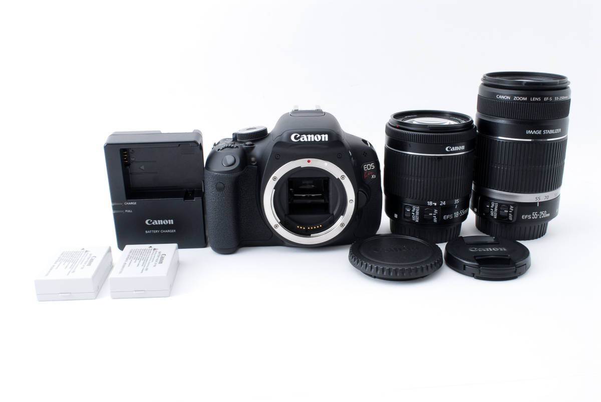 □美品□ キャノン Canon EOS Kiss X5 & EF-S 18-55mm F3.5-5.6 IS STM