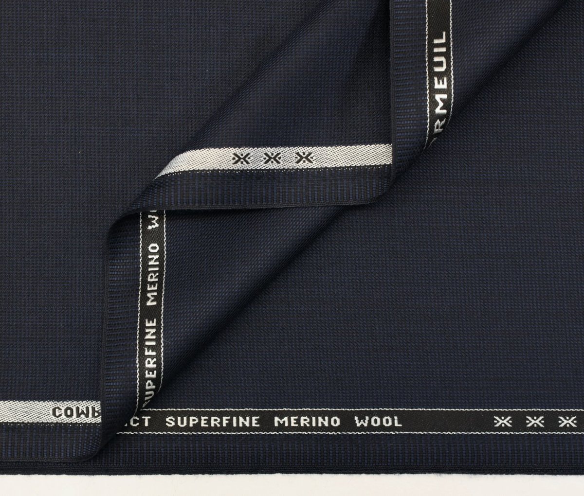 ■ドーメル「クロノ」エレガントビジネス/黒紺にほぼ無地の上品過ぎる織柄・最高級メリノウール・長さ3.0ｍ_画像5
