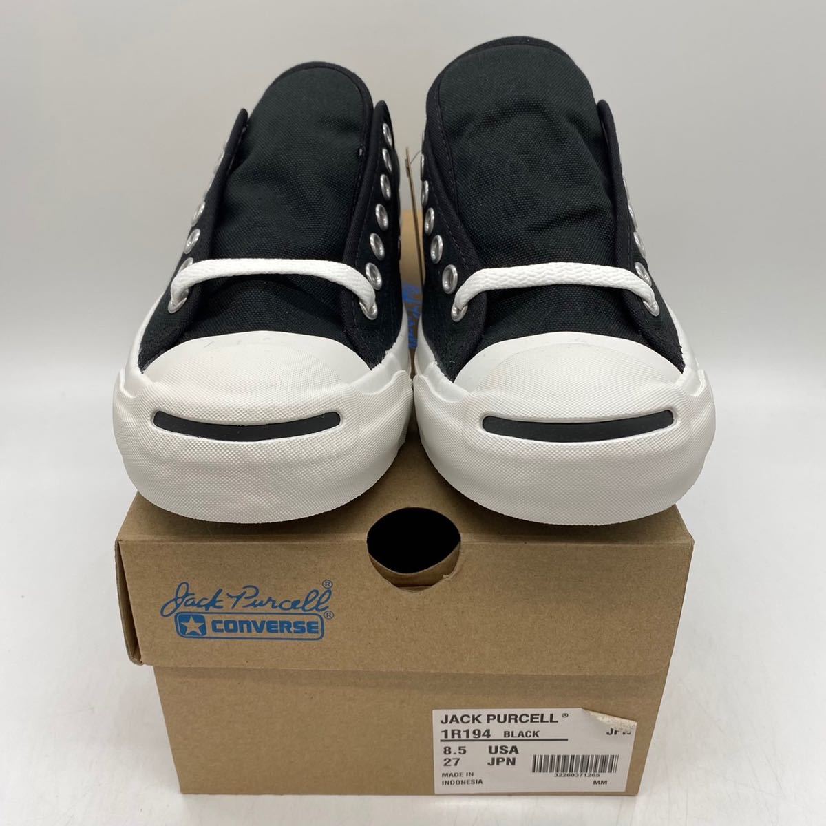 【27cm】新品 CONVERSE JACK PURCELL BLACK コンバース ジャックパーセル ブラック(1R194) 3032_画像2