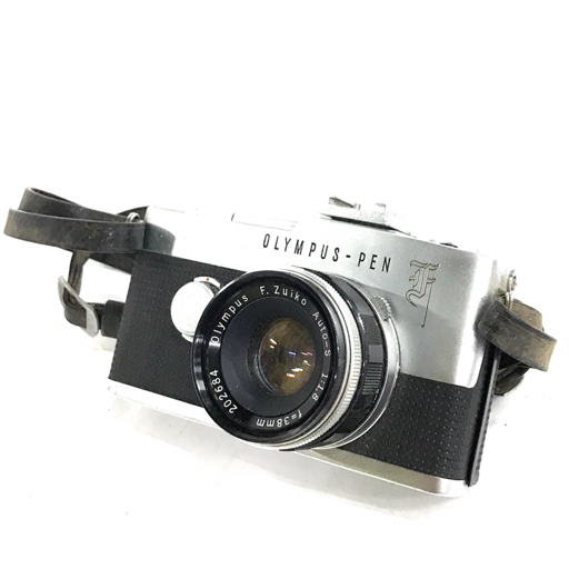 OLYMPUS PEN F F.Zuiko Auto-S 1:1.8 38mm 一眼レフフィルムカメラ ボディ レンズ オリンパス QG056-18_画像1