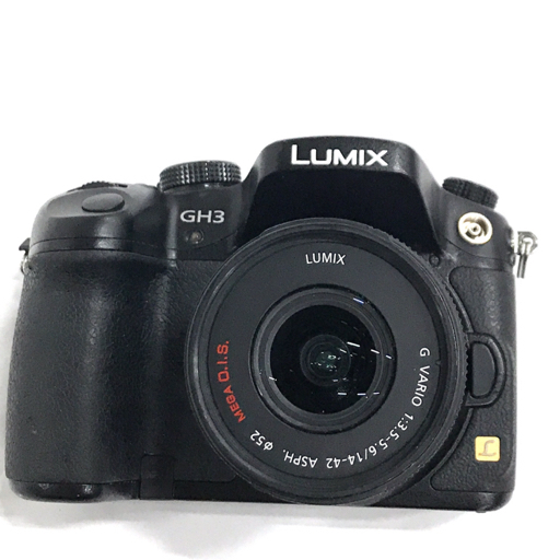 1円 Panasonic LUMIX DMC-GH3 G VARIO 1:3.5-5.6/14-42 ミラーレス一眼カメラ ボディ レンズ パナソニック C4337_画像2