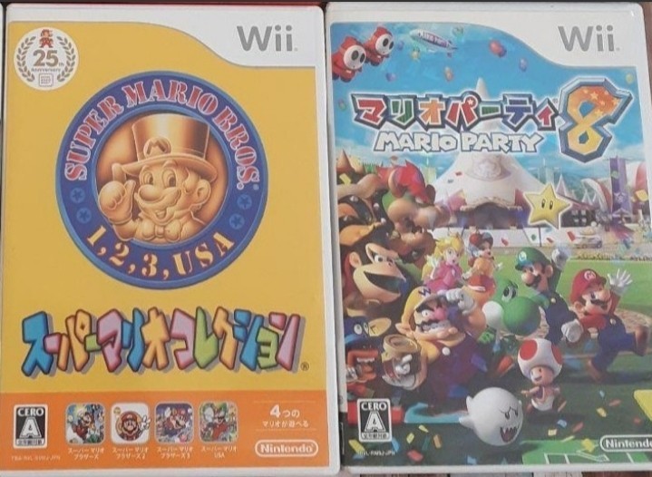 Wii マリオパーティ8＋スーパーマリオコレクションwii　動作確認済み　送料無料