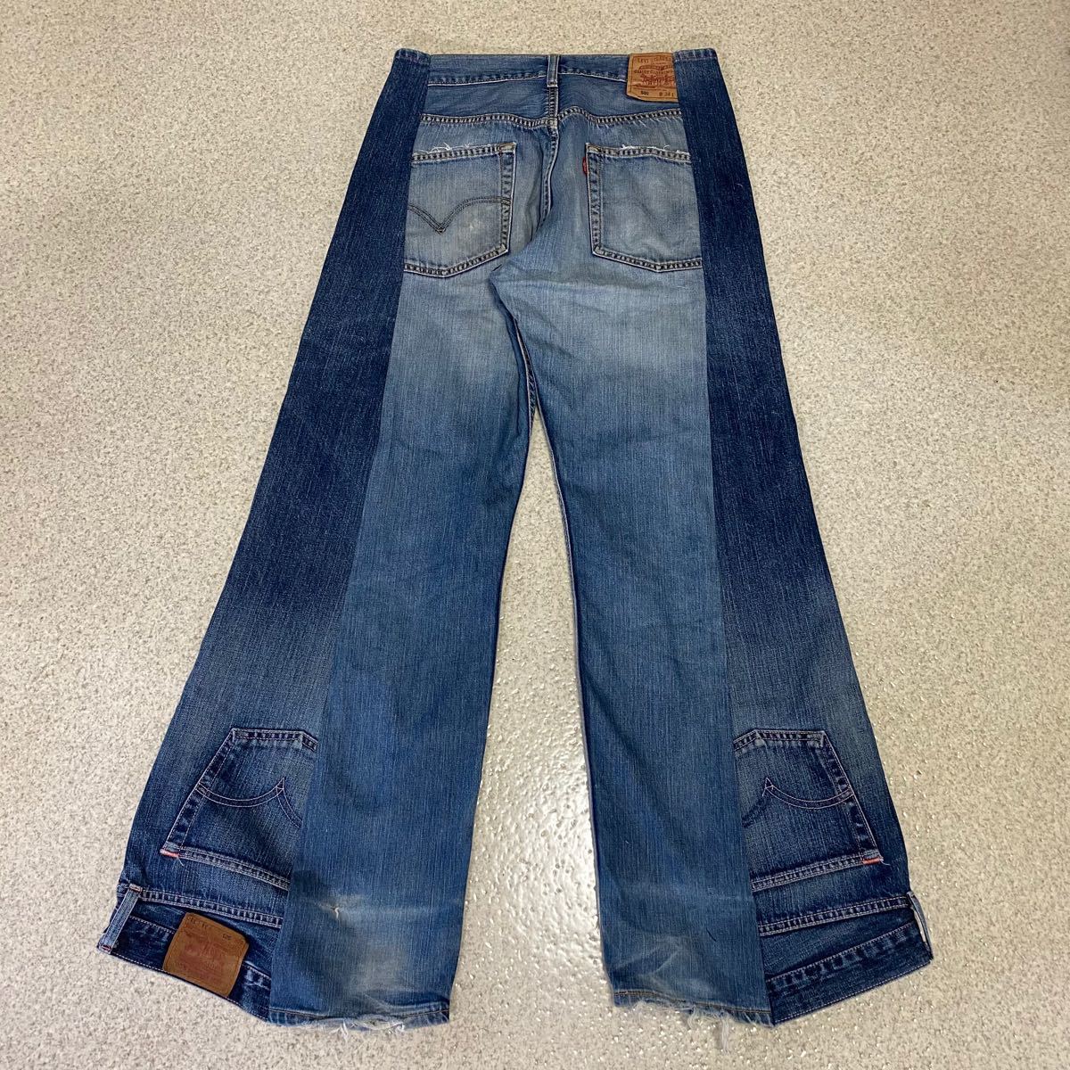 ベビーグッズも大集合 LEVI'S501 リメイク 再構築 リーバイス オンラインストア-通販 迷彩 再構築 ブラックデニム リーバイス デニム/ジーンズ