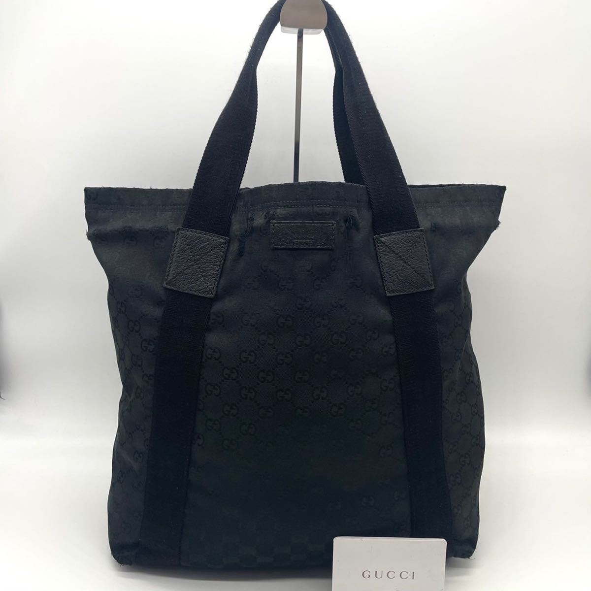 1円《極美品》GUCCI グッチ トートバッグ ハンド GGキャンバス 本革