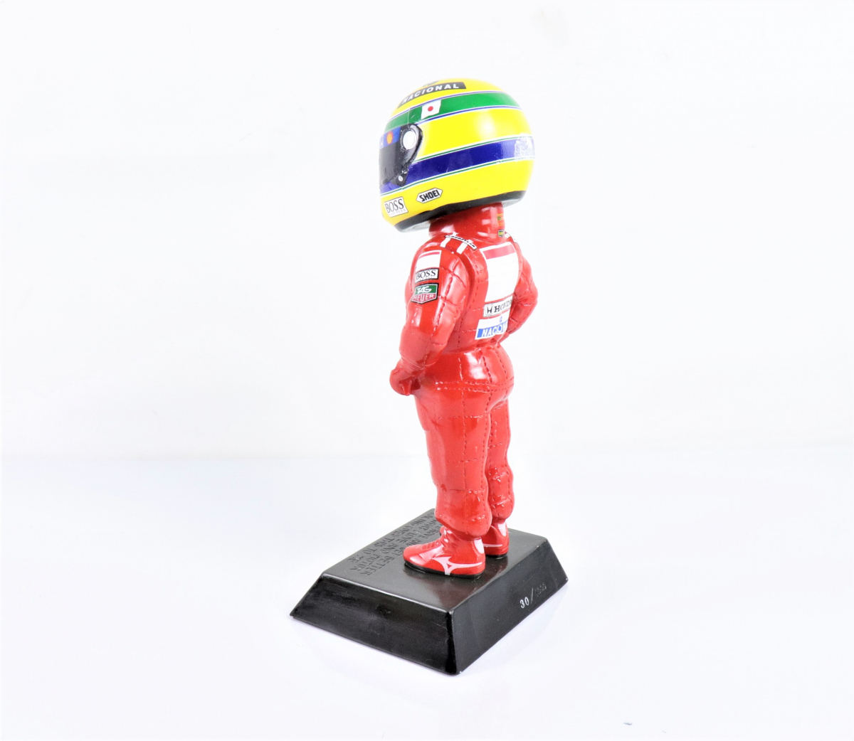 【美品 限定品 写真付】 AYRTON SENNA アイルトンセナ 勇気の子・SENNA 30/1000 磁器製 フィギュア コレクション ドライバー 015FEGE86_画像9