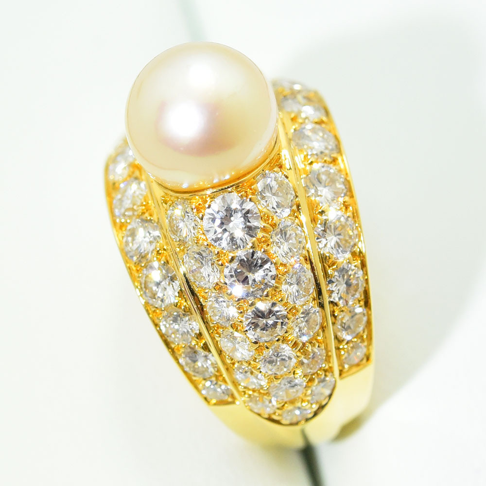 カルティエ リング ペチュニア Cartier 指輪 パール ダイヤモンド 真珠