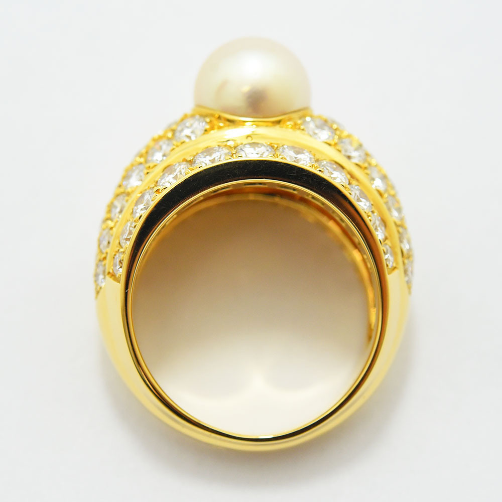 カルティエ リング ペチュニア Cartier 指輪 パール ダイヤモンド 真珠