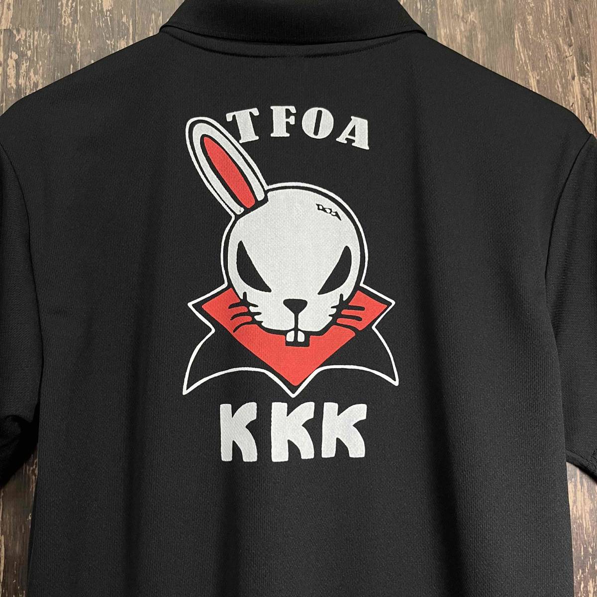 ★T.F.O.A★武装戦線★デスラビット★KKK★ポロシャツ★黒★L_画像2