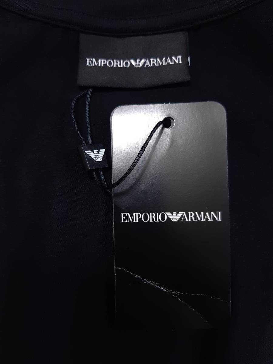 EMPORIO ARMANI ビッグイーグルロゴ入り メンズ ジャージ半袖Tシャツ 
