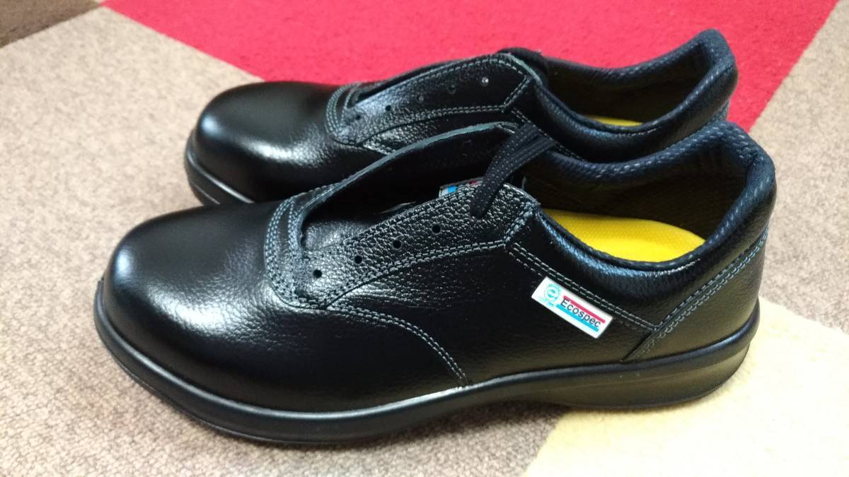 未使用 ミドリ安全 静電安全靴 JIS規格 エコマーク認定 短靴 エコスペック ESG3211 eco 静電 メンズ ブラック 26  0(26cm)｜PayPayフリマ