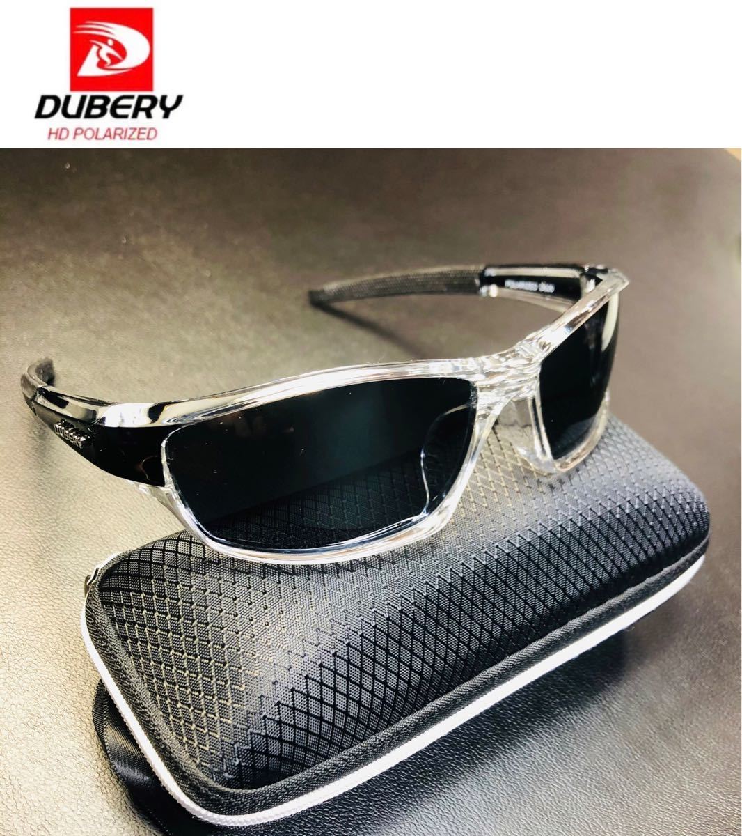 DUBERY サングラス 偏光グラス 黒 UV400 軽量 車 アウトドア スポーツサングラス