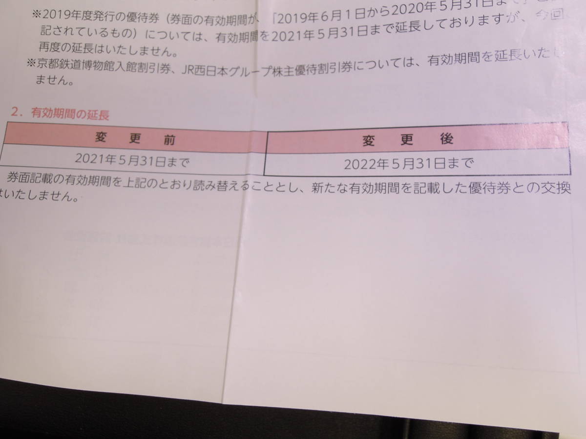 35718★JR西日本旅客鉄道株主優待割引券 2022年5月31日まで 1枚★未使用_画像2