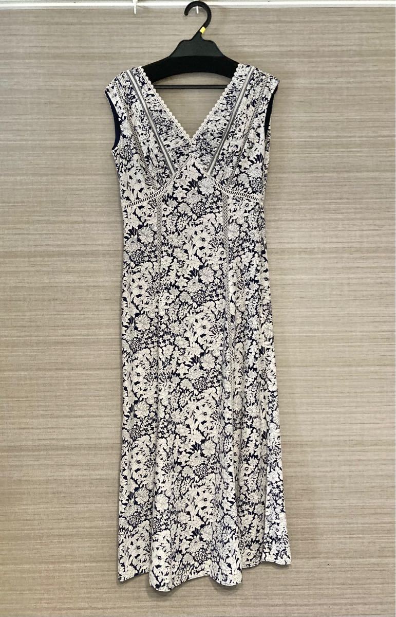 Her Lip To Lace Trimmed Floral Dress S ロングワンピース 