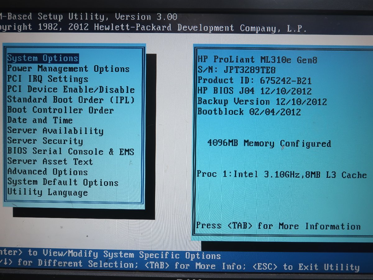 HP ProLiant ML310e Gen8 Xeon E3-1220 v3 3.1GHz 4GB DVD-ROM サーバー ジャンク K35124_画像10