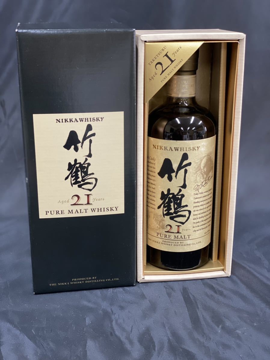 未開栓 NIKKA ピュアモルト ウヰスキー 竹鶴21年 箱付き 700ml 古酒