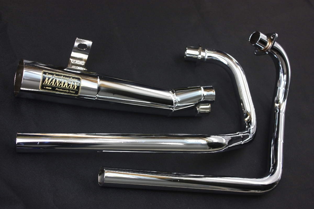 MANAKAN メッキマフラー 吸い込み GSX250Eザリ・ゴキ・T・L YassyJapan バッフル付き