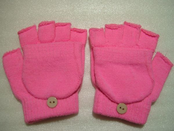  Kids mitten attaching finger none gloves pink finger none condition . length 12.8cm stretch . gloves adult . use possible 