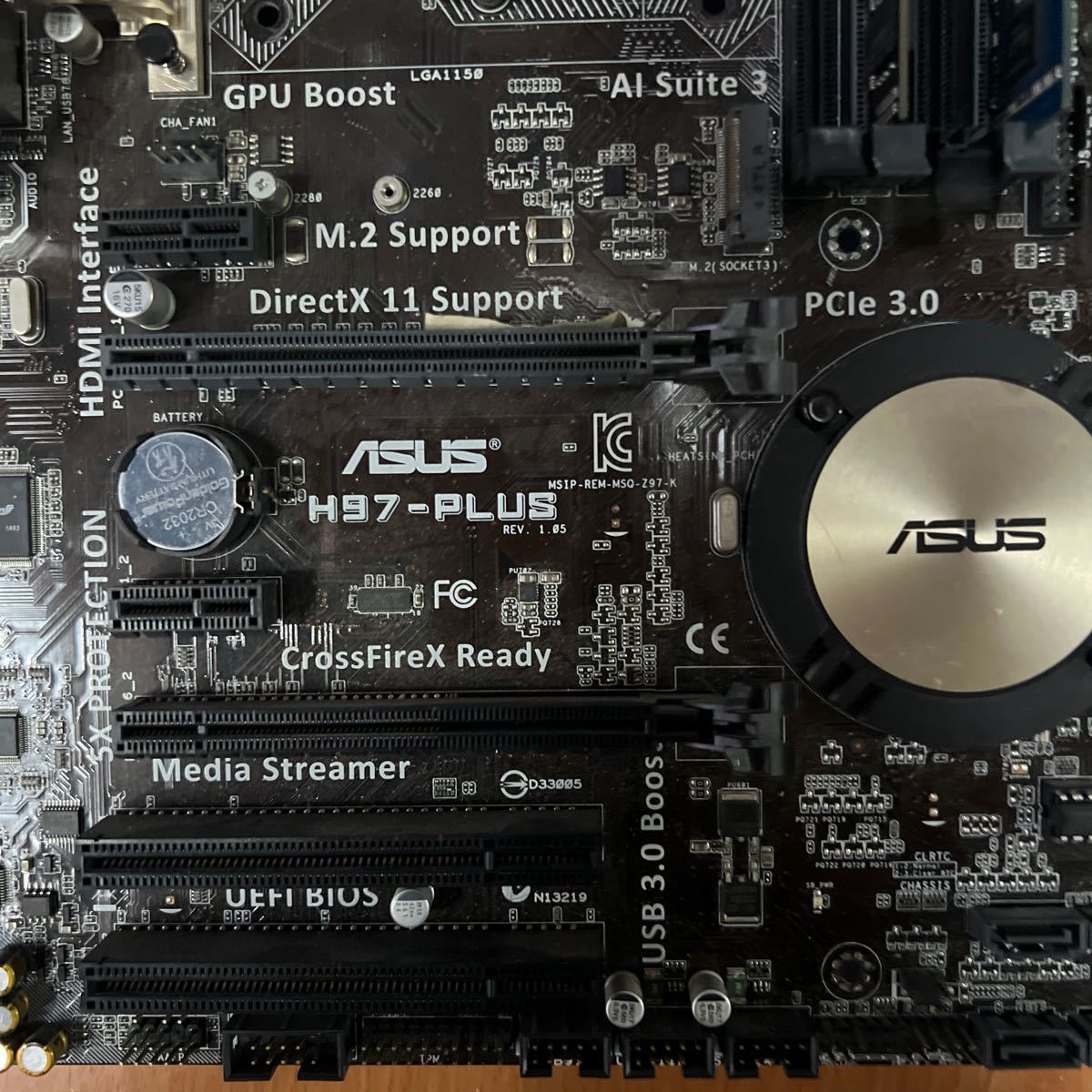 ワンピなど最旬ア！ ASUS H97-PLUS メモリー8GB2枚セット i5-4460 CPU 
