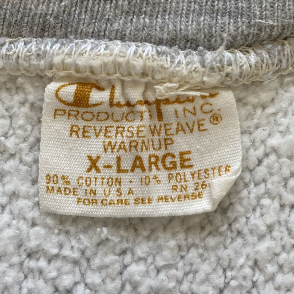 超美品 単色タグ オリジナル 良デザイン 貴重70's Champion チャンピオン reverse weave リバースウィーブ USA製 アメリカ製 ビンテージ XL_画像6