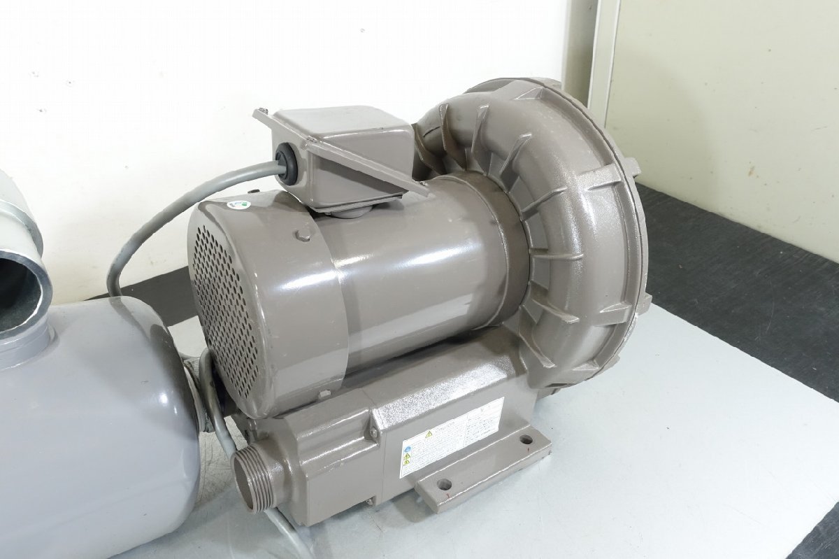 A 20年製 テラル リングブロワ VFZ401AN フィルター付 ソルバーグ/VFY036A TERAL ブロアー/3P200V 送風/吸引/バキュームポンプ 2