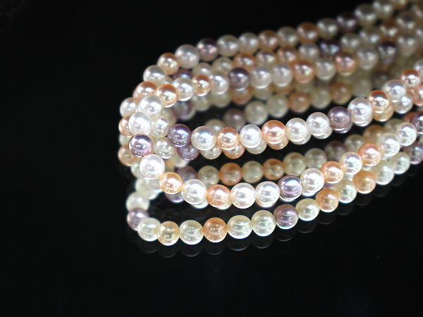 TASAKI タサキ フローラパール3連ネックレス 約60cm 真珠 3.0mm K18 18金 ゴールド 18432_画像2