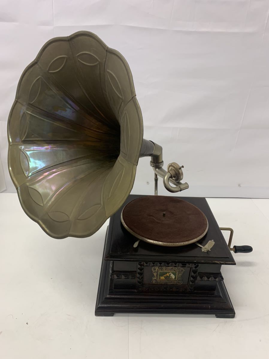 The Gramophone グラモフォン HIS MASTERS VOICE 蓄音機　ラッパ蓄音機　アンティーク　レトロ　動作未確認　ジャンク