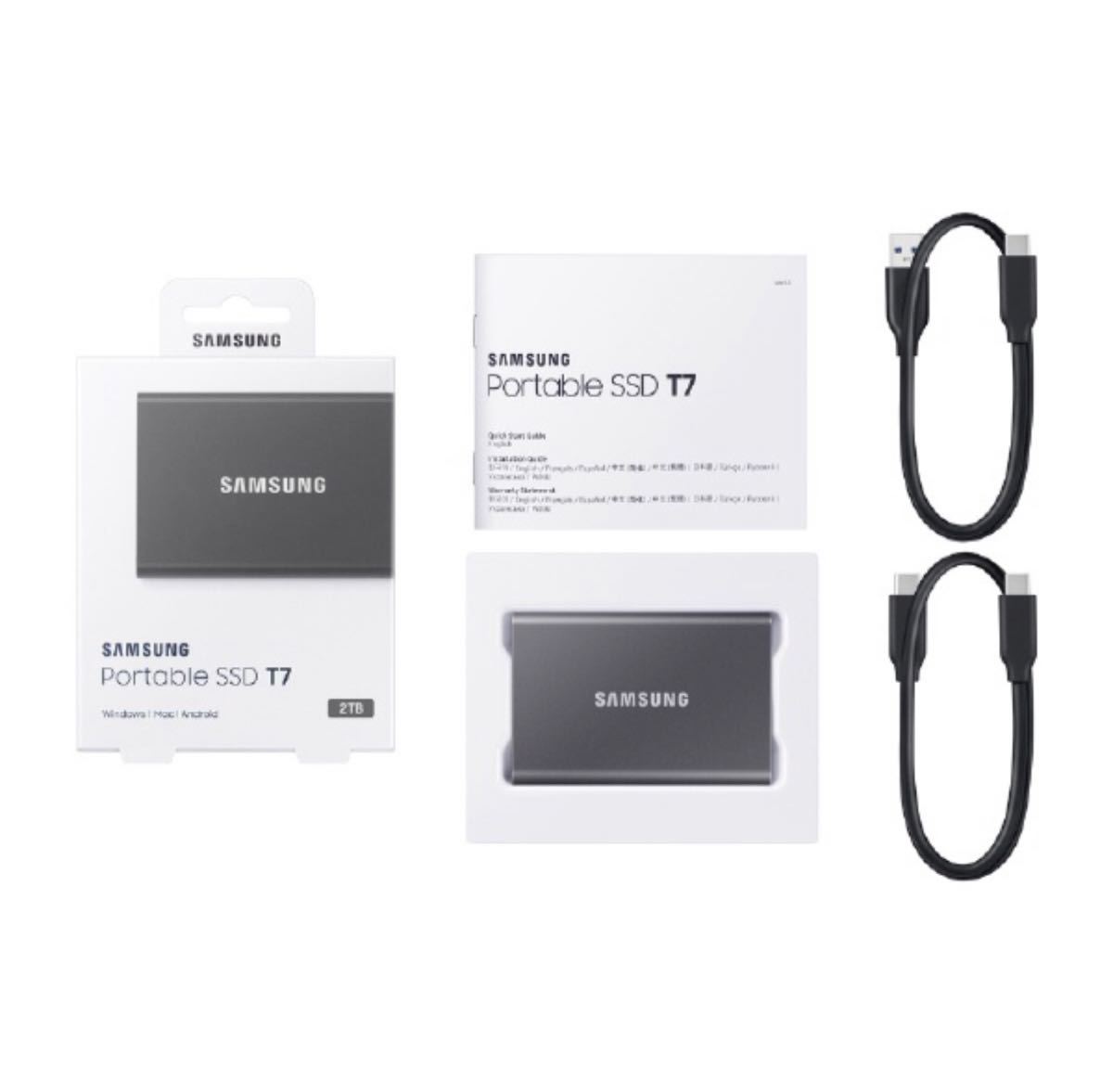【新品・正規品】サムスン SSD 2TB T7 MU-PC2T0T/IT SAMSUNG  ポータブルSSD【匿名配送】