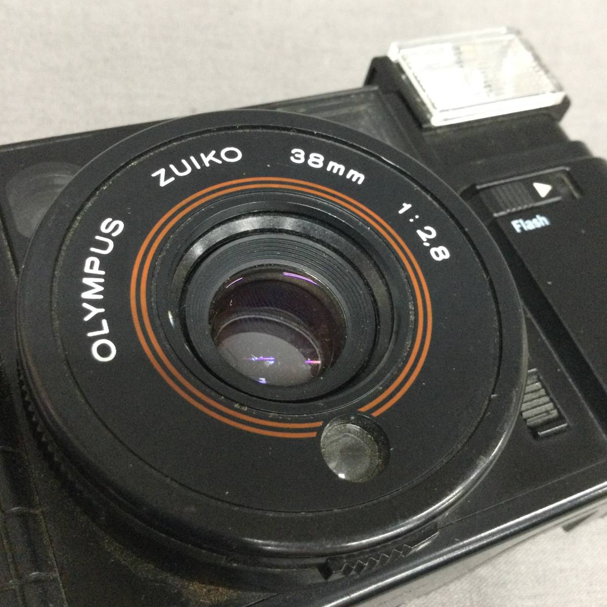 040512 ZG-00288 OLYMPUS オリンパス Quick Flash AFL-S コンパクトカメラ フィルムカメラ レンズ ZUIKO 38mm 1:2.8 動作未確認_画像7