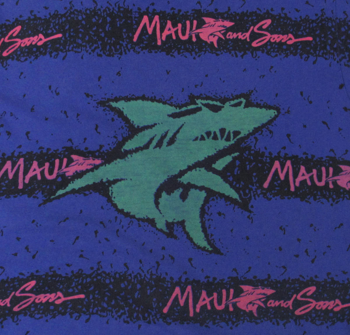 激レア! 90's USA製 MAUI AND SONS 総柄Tシャツ HAWAII JIMMY'Z LIFE'S A BEACH オールドスケート_画像2