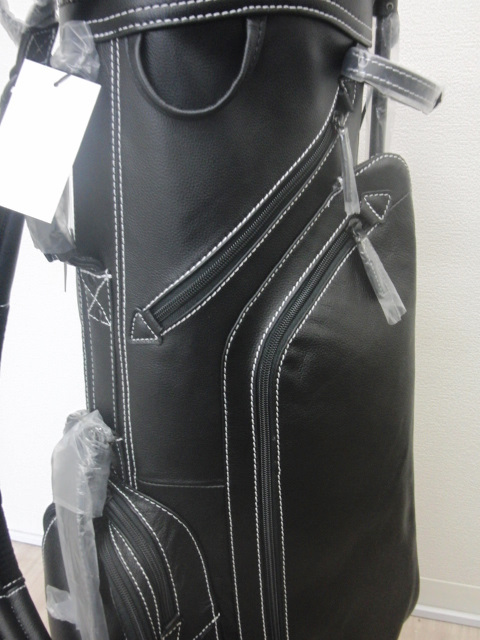 レアモデル！日本未発売！Sun Mountain Leather Stand Bag (Black/White)_画像4