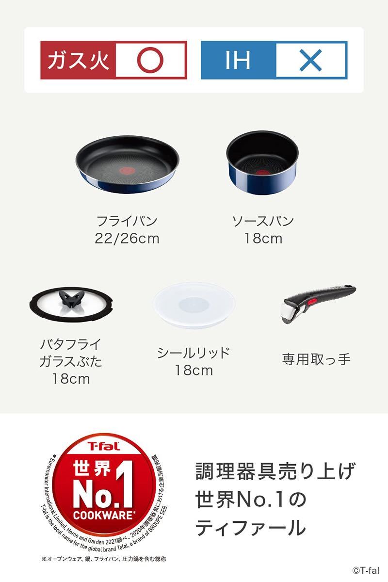 【新品未開封】T-fal インジニオネオ ロイヤルブルーインテンス セット6