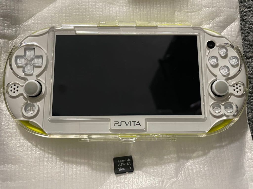 PlayStationVita（PCH-2000シリーズ）psvita 本体PS Vita ライムグリーン メモリーカード 