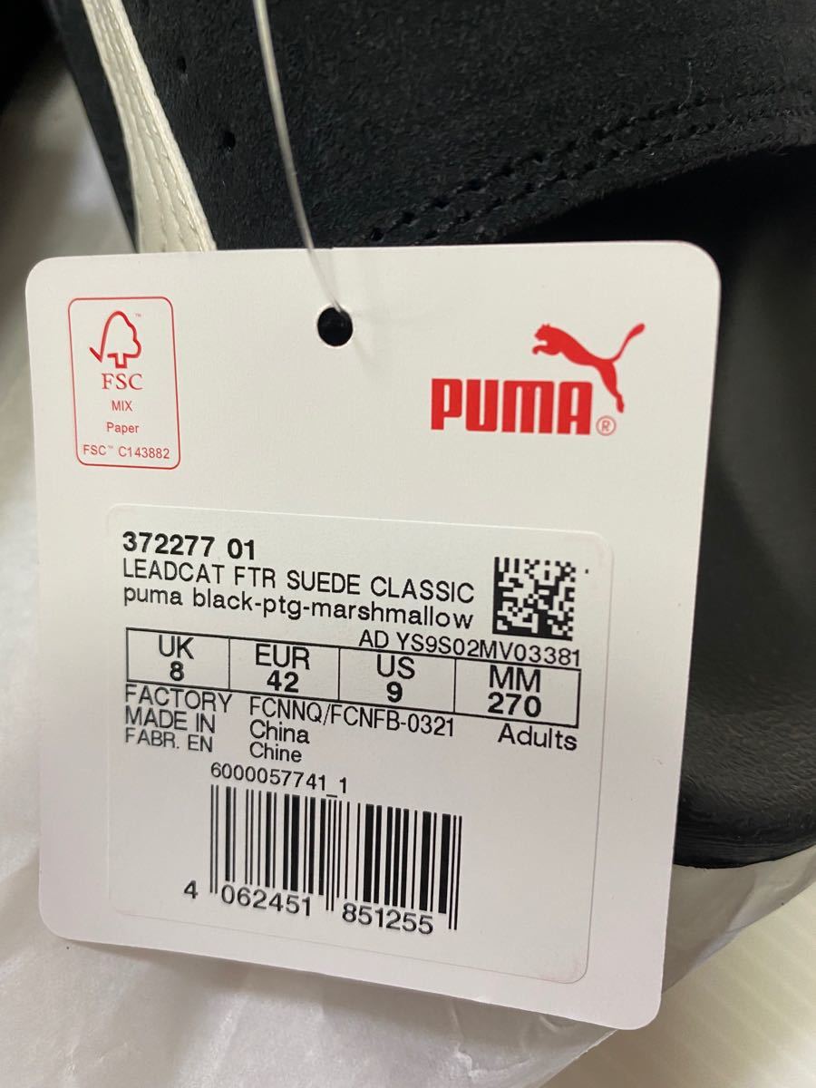 PUMA プーマ リード キャット FTR スウェード クラシック サンダル　ブラック　27cm 新品