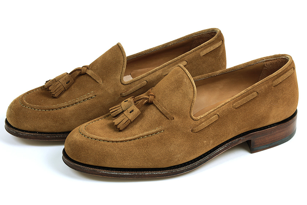  new goods -YA626-yanko tassel Loafer light brown suede 6.5(25.0cm) YANKO