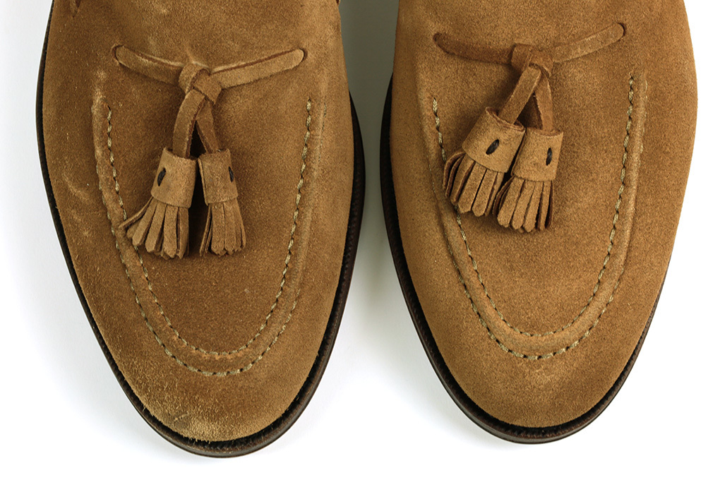  new goods -YA626-yanko tassel Loafer light brown suede 6.5(25.0cm) YANKO