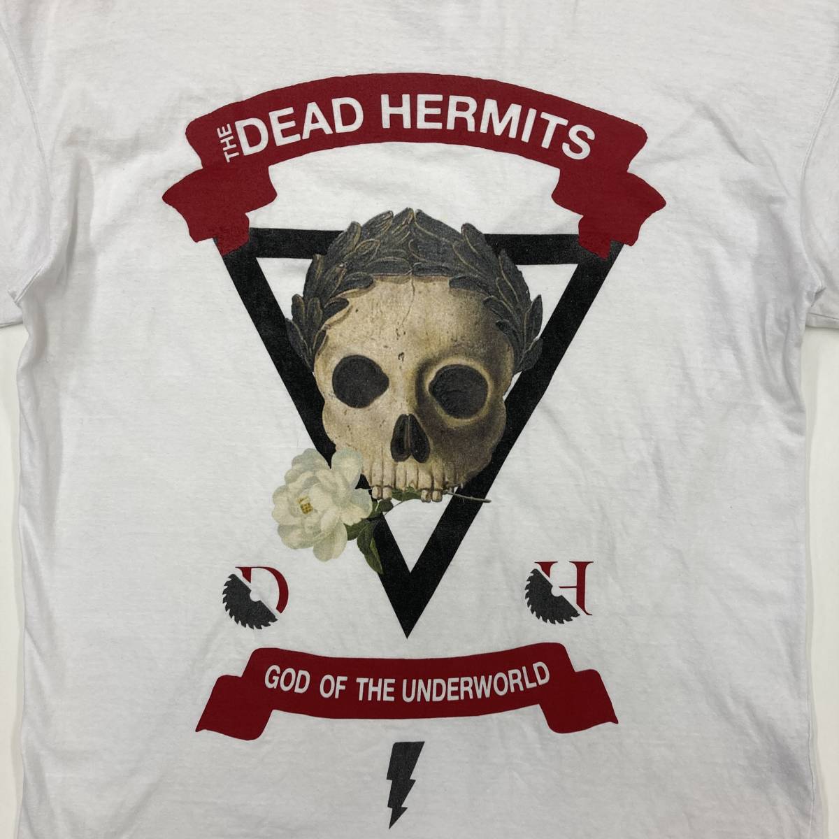 19SS UNDERCOVER ビッグシルエット スカル ローズ Tシャツ DEAD HERMITS ホワイト 3サイズ アンダーカバー 半袖 カットソー archive 0309の画像5