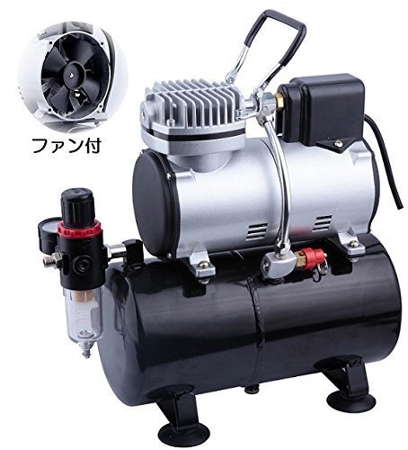  new model oil less * Mini air compressor 3L tanker attaching fan attaching [ simple Japanese instructions attaching ] quiet sound type oil free air compressor 