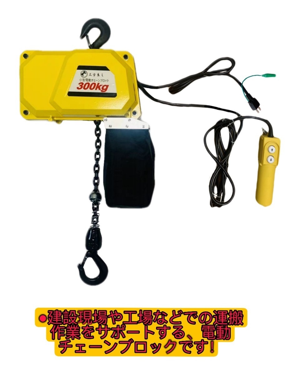 正規品高品質】 ヤフオク! - 三方良し 電動チェーブロック150kg 揚程4m