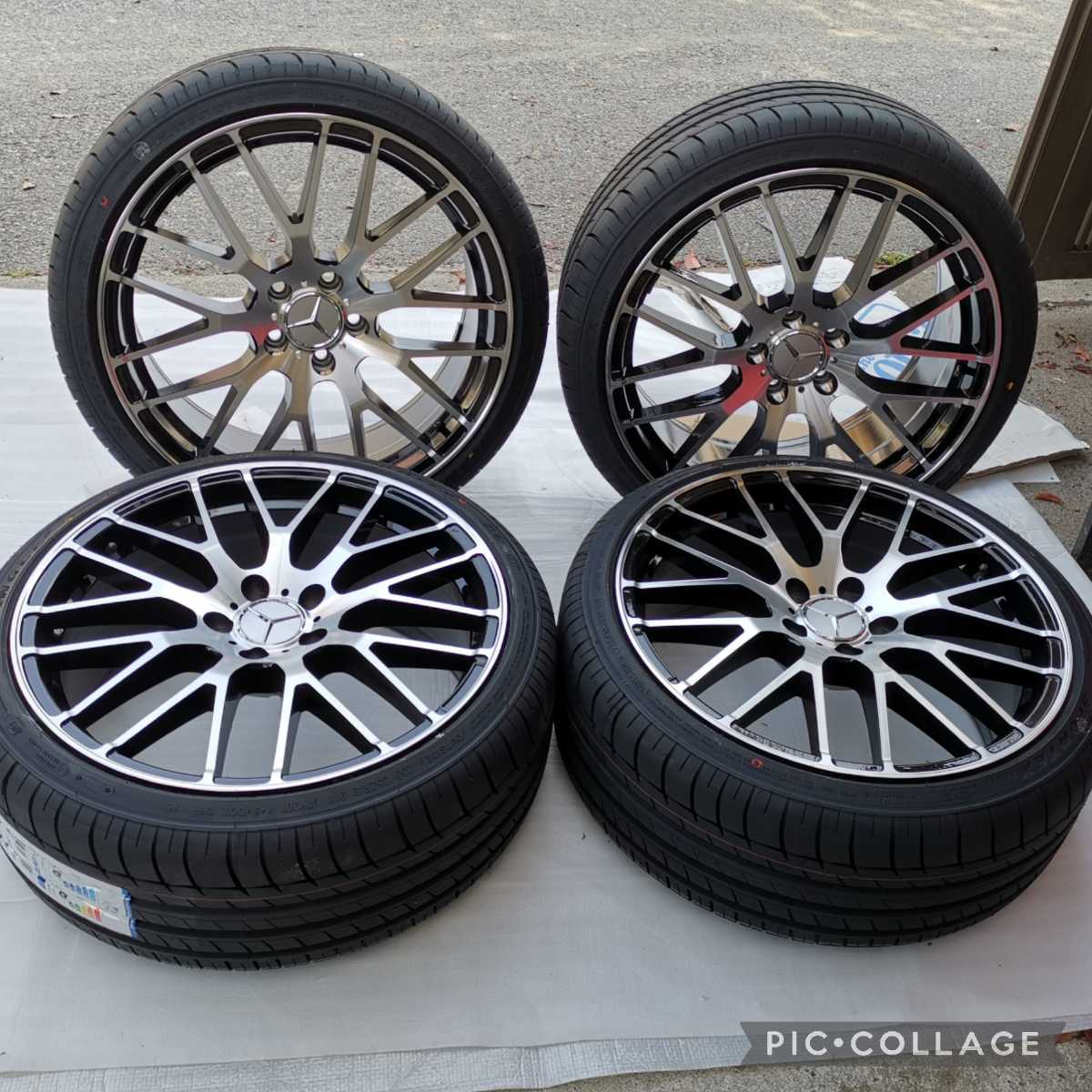 ベンツ Cクラス Eクーペ W205 W207 19インチ 新品4本セットタイヤと