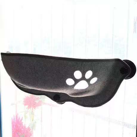 猫 ベッド ハンモック　吸盤タイプ ネコ窓 猫日光浴 キャット 室内用 グレー_画像9