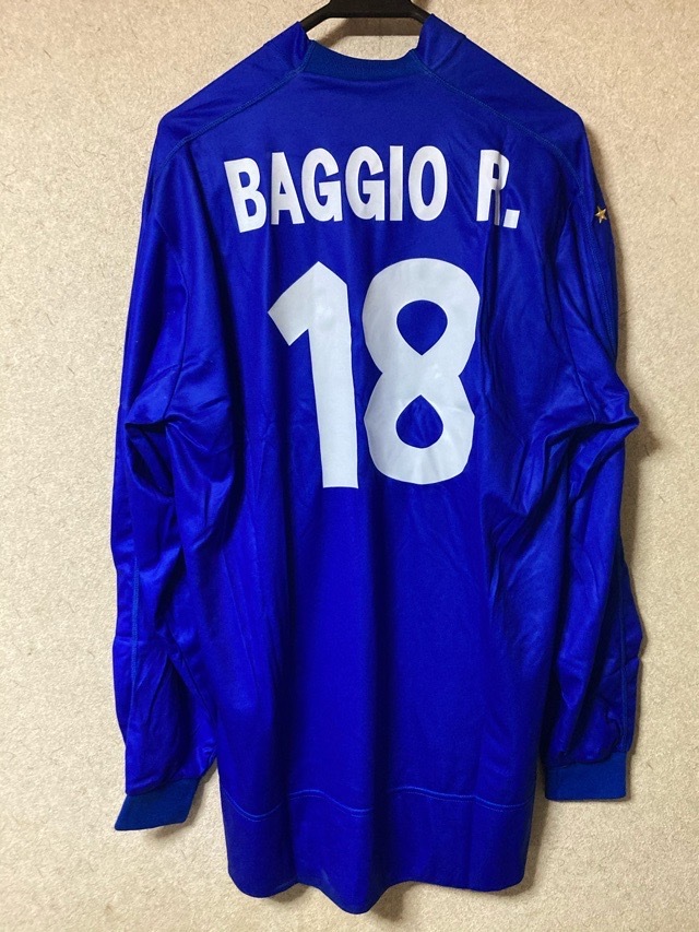 ■《代表ラストマッチ》【稀少な長袖】《ファンタジスタ #18》★BAGGIO★1999イタリア代表 H バッジョ Kappa 新品未使用 インテル ACミラン_画像1