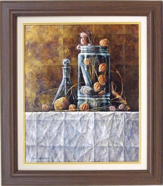  question welcome Hagi .. male [ still life ] 8 number oil painting genuine work Ibaraki prefecture raw two . exhibition [ free shipping ]