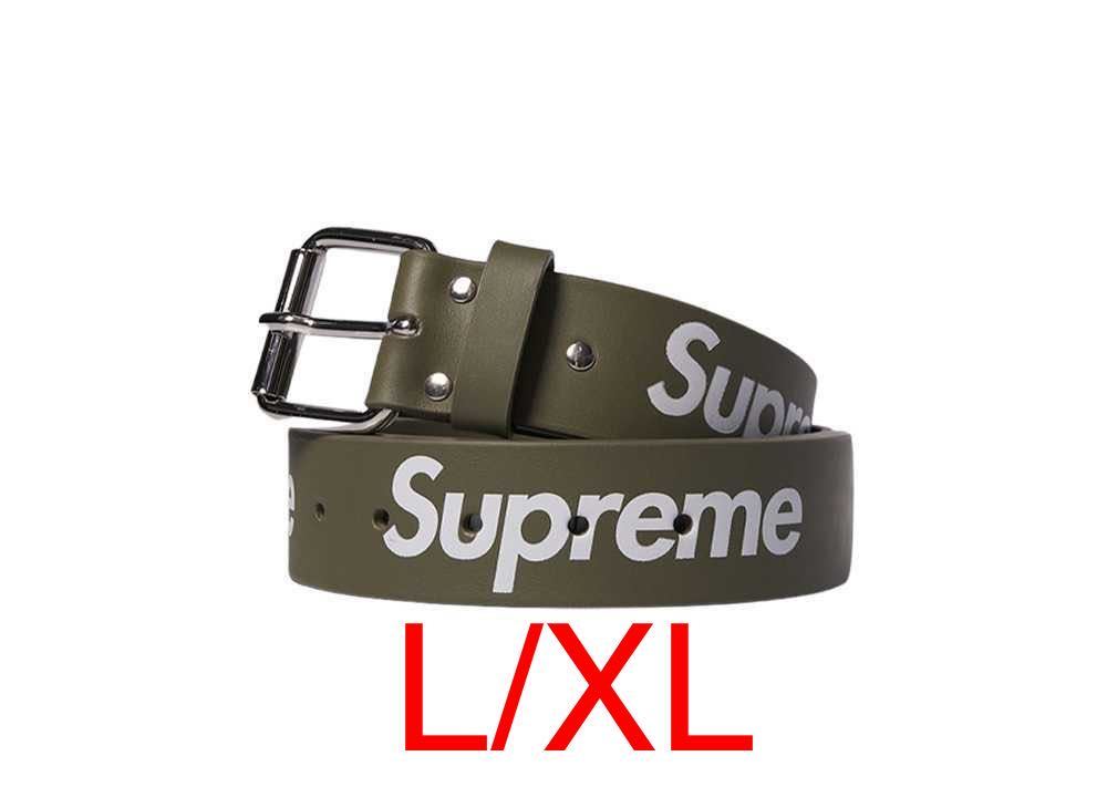 Supreme 22ss Repeat Leather Belt L/XL Color Black With Box unused