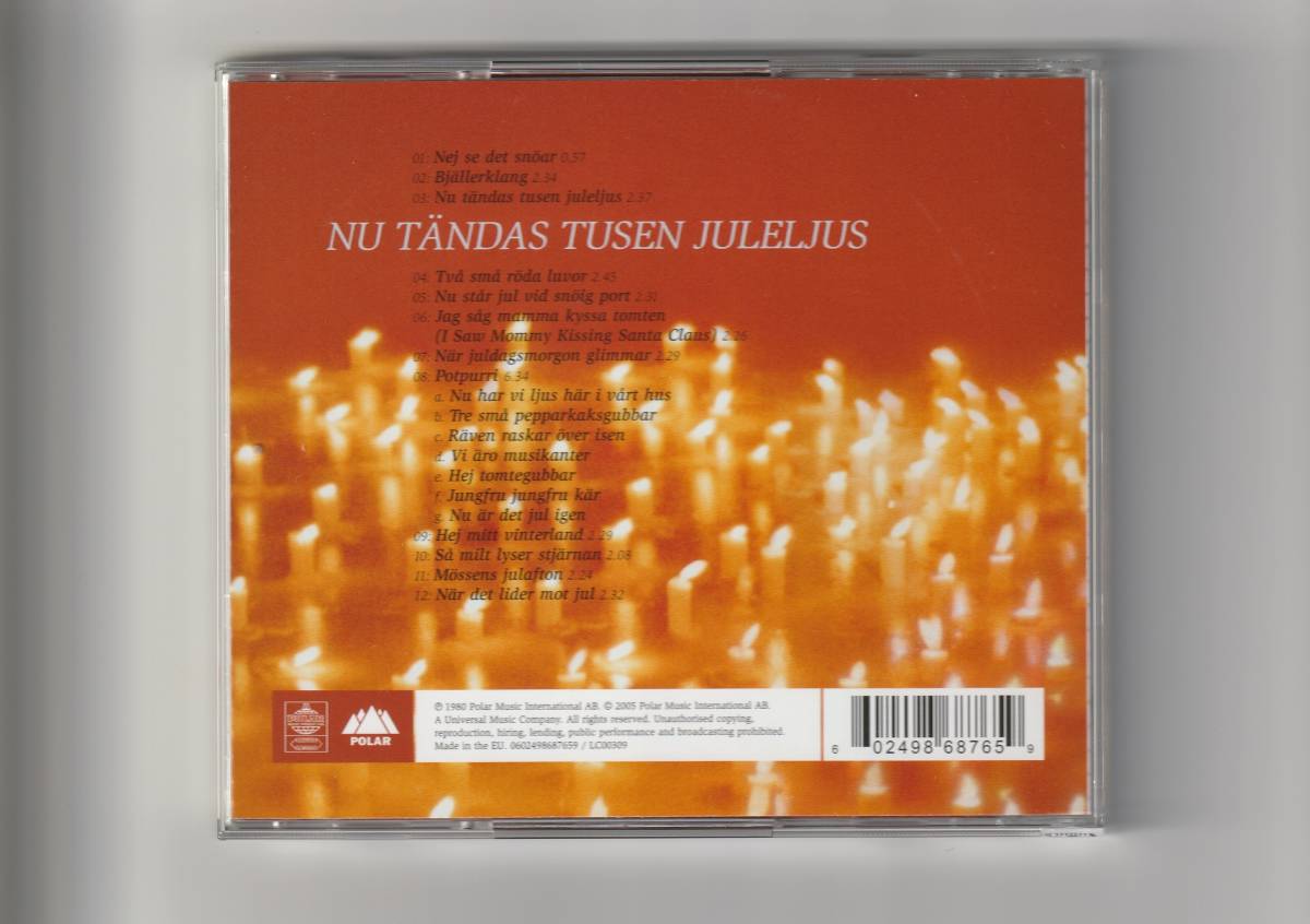CD/AGNETHA ＆ LINDA　NU TANDAS TUSEN JULELJUS　輸入盤（Made in the EU）　2005年発売　602498687659