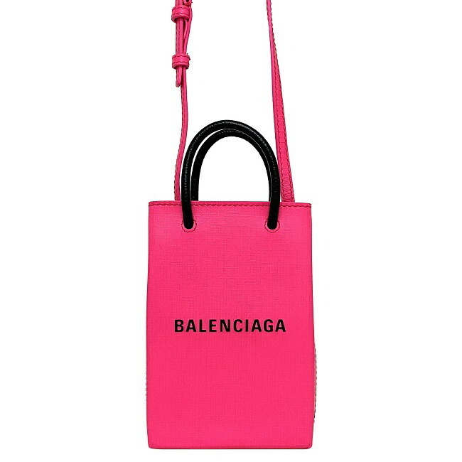 Balenciaga сумка на плечо phone держатель розовый черный покупка 593826 0AI2N прекрасный товар кожа 
