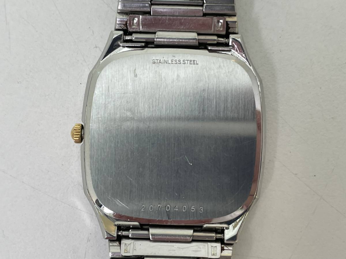 W0405-35 6197【1円スタート】腕時計　ロンジン　LONGINES　クォーツ　スクエア　コンビカラー　デイト　メンズ_画像7