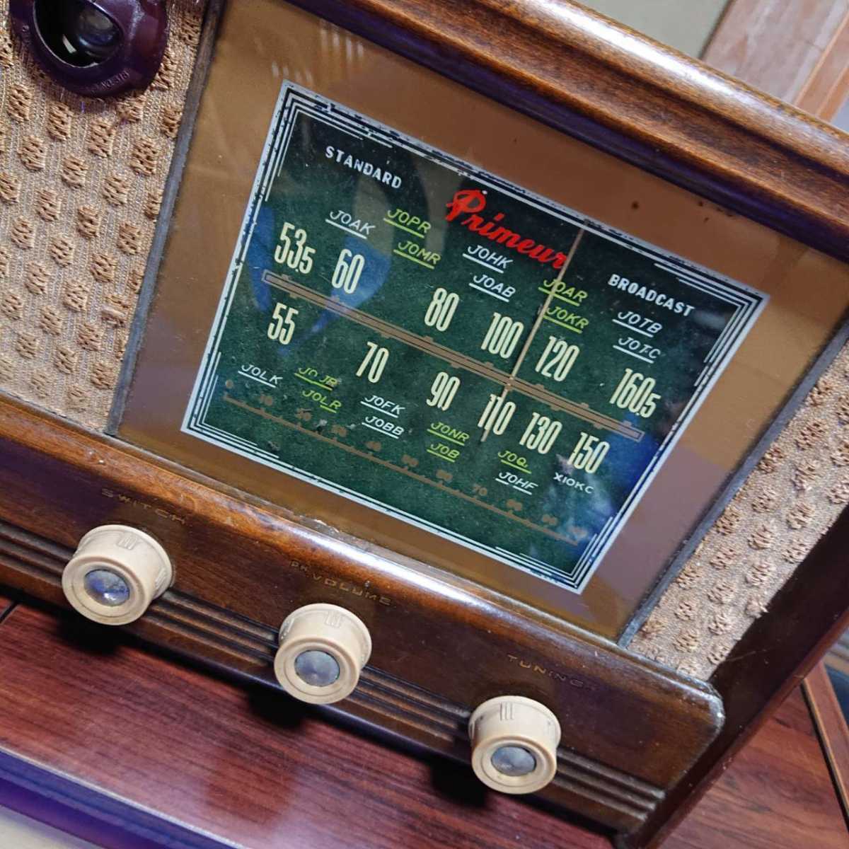 [ Showa Retro ] радио вакуумная трубка радио ландшафт обучающий материал акционерное общество?.... электризация проверка интерьер античный Vintage коллекция 