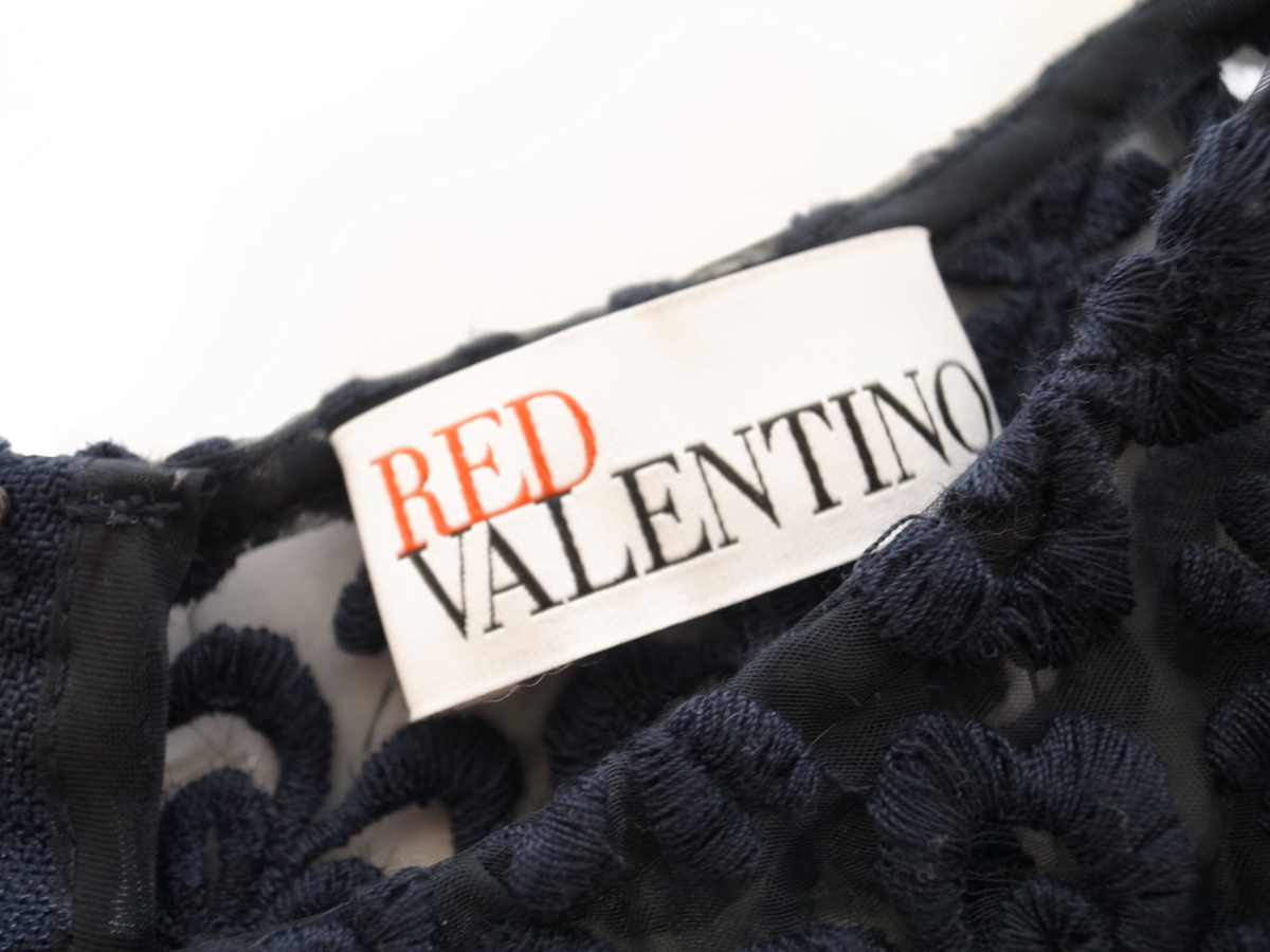 RED VALENTINO レッドヴァレンティノ　ノースリーブ　レース ワンピース　インナー付 42_画像7