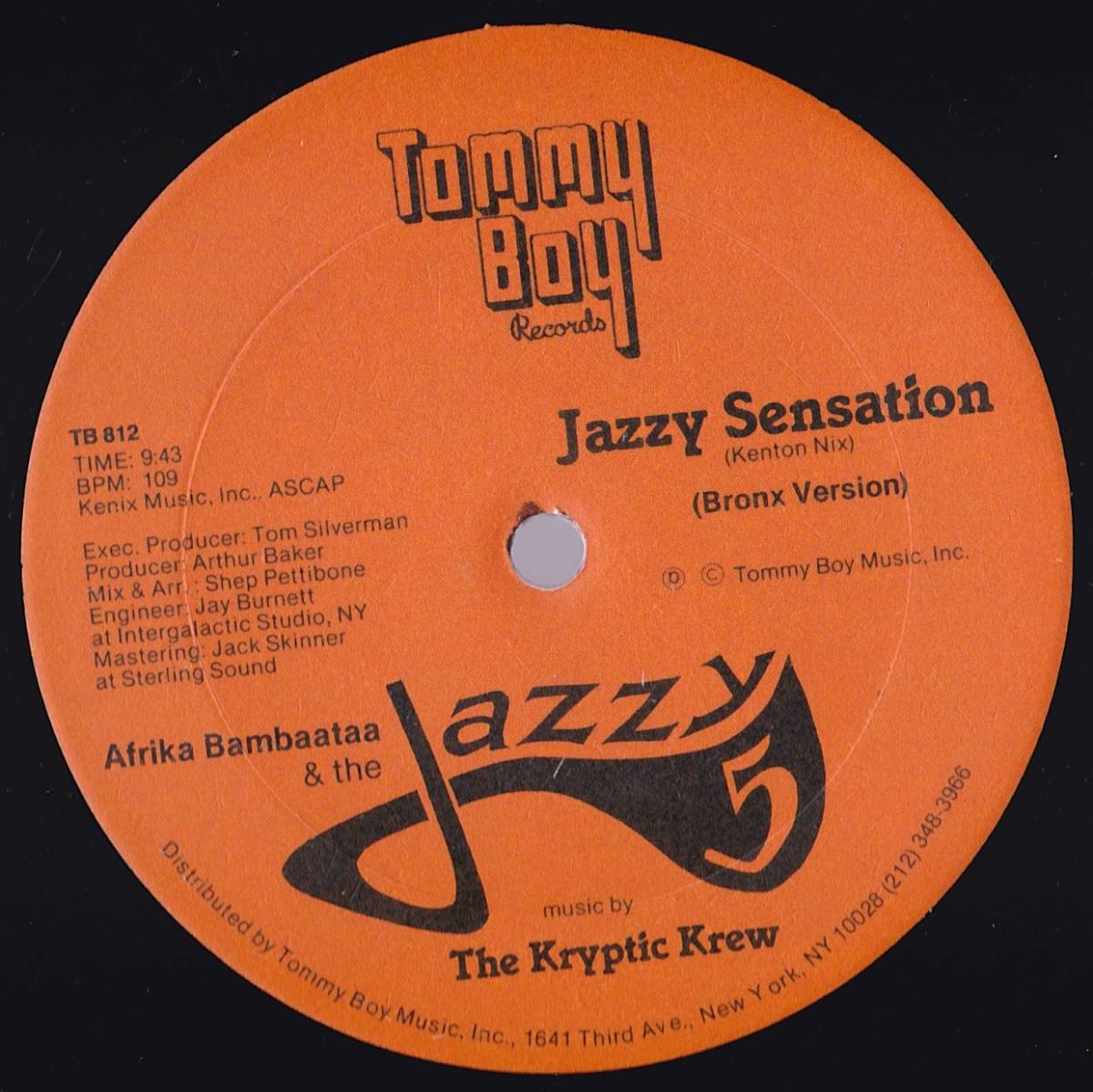 Old school・Rap 12inch★AFRIKA BAMBAATAA & THE JAZZY 5 / THE KRYPTIC KREW featuring TINA B / Jazzy sensation★ boy★
