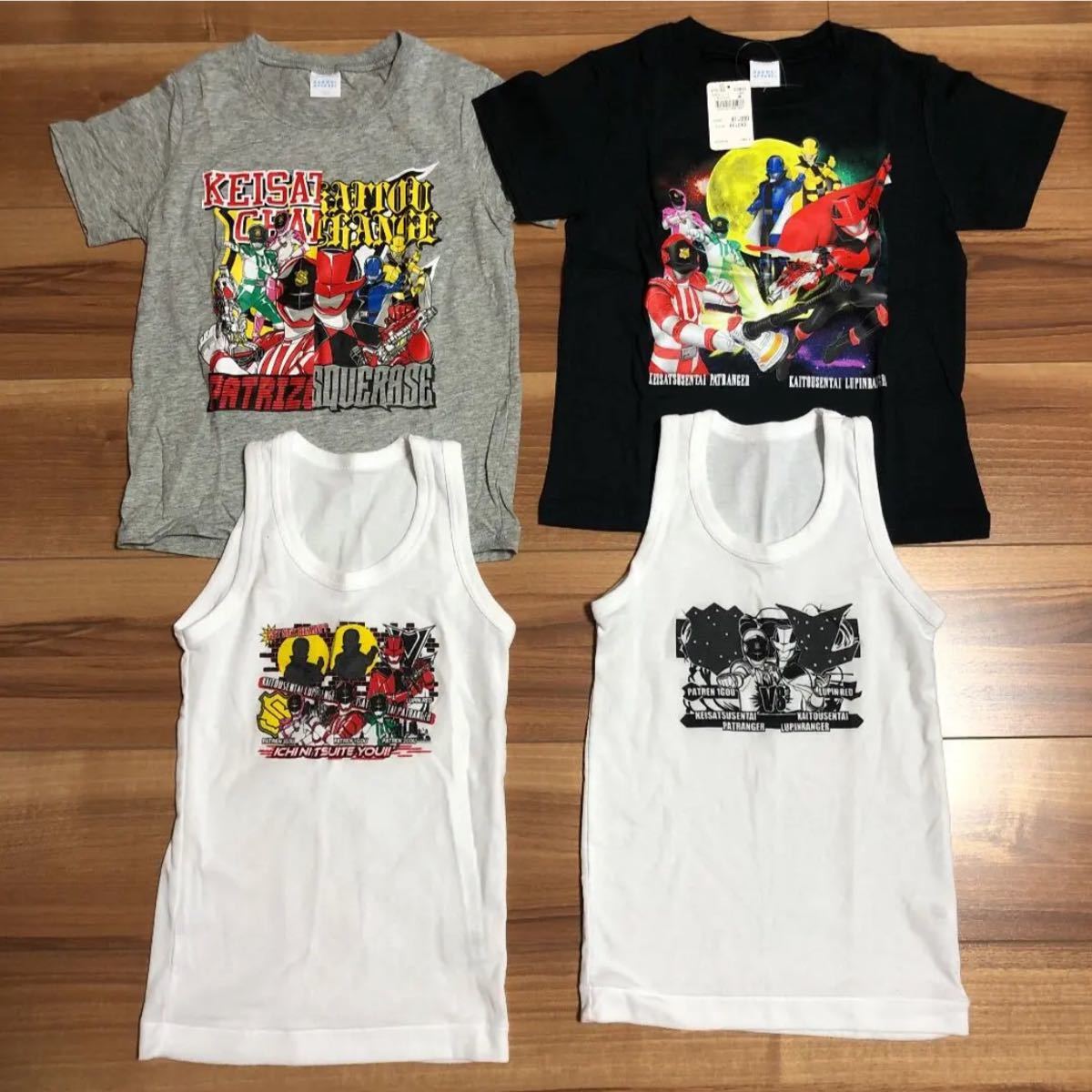 【新品、未使用】子供　夏服　Tシャツ、タンクトップ4枚セット（BANDAI）ルパパト　120cm